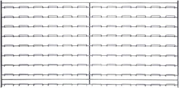 Quantum Storage - 36" Wide x 18" High, Chrome Louvered Bin Panel - Use with Stack and Hang Bins - Caliber Tooling