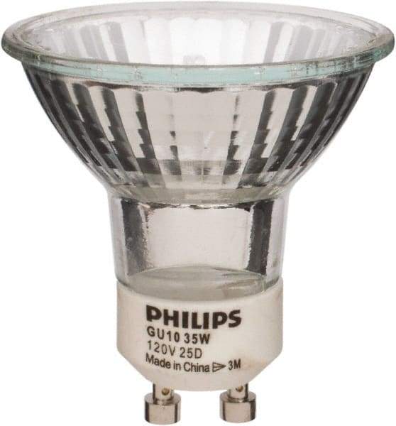 Philips - 35 Watt Halogen Commercial/Industrial 2 Pin Lamp - 2,750°K Color Temp, 265 Lumens, 120 Volts, Dimmable, Twistline, 3,000 hr Avg Life - Caliber Tooling