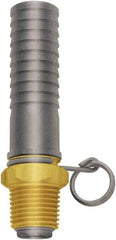 SANI-LAV - 1/2 NPT Thread Hose Barb x Male Swivel NPT Connector - 5/8" ID Hose x 0.8" OD Hose, Brass - Caliber Tooling