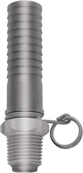 SANI-LAV - 1/2 NPT Thread Hose Barb x Male Swivel NPT Connector - 5/8" ID Hose x 0.8" OD Hose, Stainless Steel - Caliber Tooling