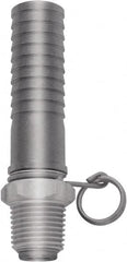 SANI-LAV - 1/2 NPT Thread Hose Barb x Male Swivel NPT Connector - 5/8" ID Hose x 0.8" OD Hose, Stainless Steel - Caliber Tooling