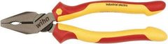 Wiha - 8" OAL, 1-13/16" Jaw Length, 1-5/32" Jaw Width, Insulated Slip Joint Pliers - Combination Pliers Tool - Caliber Tooling