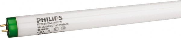 Philips - 25 Watt Fluorescent Tubular Medium Bi-Pin Lamp - 4,100°K Color Temp, 2,300 Lumens, T8, 32,000 hr Avg Life - Caliber Tooling