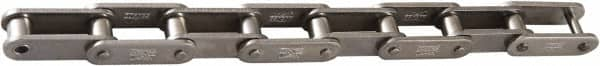 U.S. Tsubaki - 3/4" Pitch, ANSI C2060H, Double Pitch Roller Chain - Chain No. 60SS, 231 Lb. Capacity, 10 Ft. Long, 15/32" Roller Diam, 1/2" Roller Width - Caliber Tooling