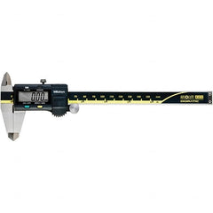 Mitutoyo - 0 to 6" Range 0.01mm Resolution, Electronic Caliper - Steel with 40mm Steel Jaws, 0.001" Accuracy, SPC Output - Caliber Tooling