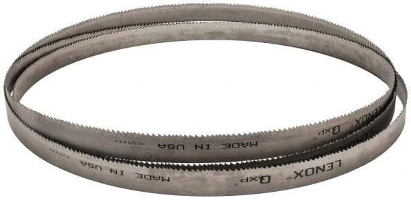 Lenox - 5 to 8 TPI, 13' 3" Long x 1" Wide x 0.035" Thick, Welded Band Saw Blade - Bi-Metal, Toothed Edge, Raker Tooth Set, Flexible Back, Contour Cutting - Caliber Tooling