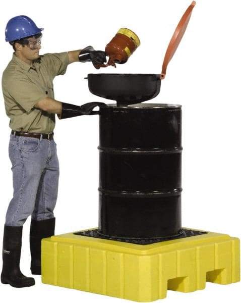 UltraTech - 62 Gal Sump, 800 Lb Capacity, 1 Drum, Polyethylene Spill Deck or Pallet - 40" Long x 40" Wide x 12" High, Liftable Fork, Low Profile, 1 Tank Drum Configuration - Caliber Tooling