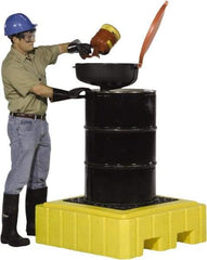 UltraTech - 62 Gal Sump, 800 Lb Capacity, 1 Drum, Polyethylene Spill Deck or Pallet - 40" Long x 40" Wide x 12" High, Liftable Fork, Drain Included, Low Profile, 1 Tank Drum Configuration - Caliber Tooling