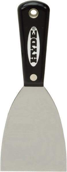 Hyde Tools - Flexible High Carbon Steel 1-Edge Scraper - 3" Blade Width, Nylon Handle - Caliber Tooling