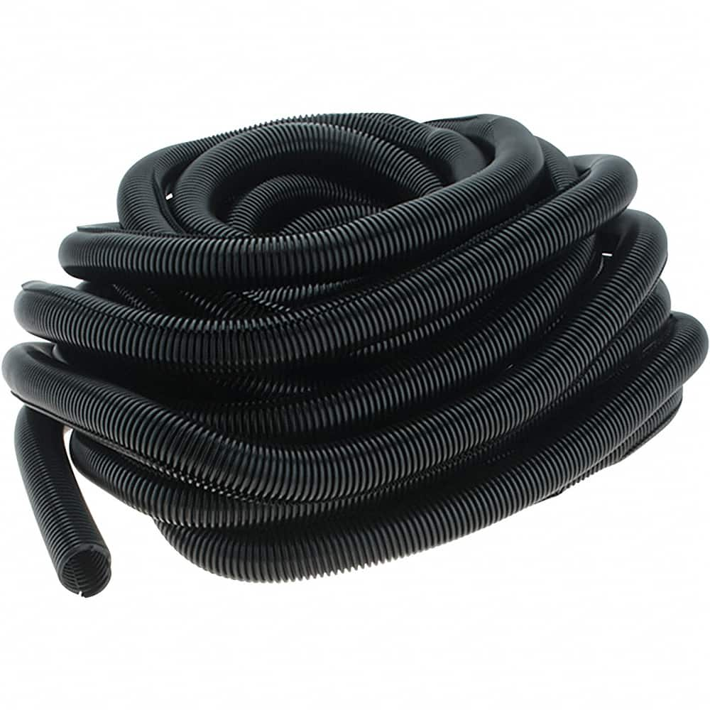 Value Collection - 1" Trade Size, 50' Long, Flexible Split Loom Conduit - Thermoplastic, 0.95" ID, Black - Caliber Tooling