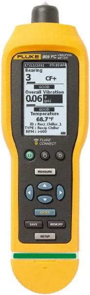 Fluke - 10Hz to 1kHz (mm), LCD Vibration Meter - 2 AA Batteries - Caliber Tooling