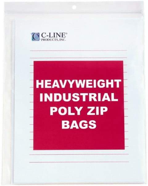 C-LINE - 1-1/2" Long x 14" Wide x 10-1/4" High, 0.004 mil Thick, Self Seal Antistatic Poly Bag - Clear, Heavyweight Grade - Caliber Tooling