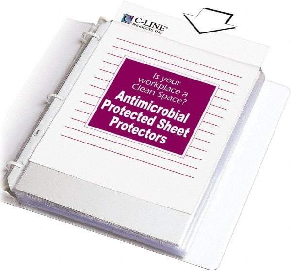 C-LINE - 100 Piece Clear Sheet Protectors-Ring Binder - 11.188" High x 9.172" Wide - Caliber Tooling