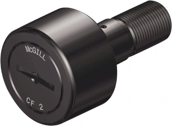 McGill - 9/16" Roller Diam x 3/8" Width, 3/16" Stud Diam x 5/8" Length, Sealed Stud Cam Follower - Steel, 1/8" Thread Length, 10-32 Thread, 1.03" OAL, 680 Lb Dynamic Cap, 790 Lb Static Cap - Caliber Tooling