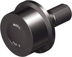 McGill - 2-1/4" Roller Diam x 1-11/16" Width, 7/8" Stud Diam x 2" Length, Flanged Load Roller - Steel, 1-1/4" Thread Length, 7/8-14 Thread, 3.68" OAL, 3,490 Lb Dynamic Cap, 2,000 Lb Static Cap - Caliber Tooling