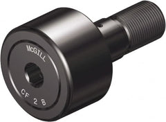 McGill - 7/8" Roller Diam x 1/2" Width, 3/8" Stud Diam x 7/8" Length, Stud Cam Follower with Hex - Steel, 3/8" Thread Length, 3/8-24 Thread, 1.41" OAL, 1,660 Lb Dynamic Cap, 2,065 Lb Static Cap - Caliber Tooling