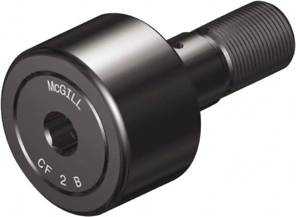 McGill - 3" Roller Diam x 1-3/4" Width, 1-1/4" Stud Diam x 2-1/2" Length, Stud Cam Follower with Hex - Steel, 1-1/4" Thread Length, 1-1/4-12 Thread, 4.28" OAL, 15,720 Lb Dynamic Cap, 24,910 Lb Static Cap - Caliber Tooling