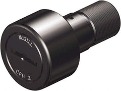 McGill - 5/8" Roller Diam x 7/16" Width, 1/4" Stud Diam x 3/4" Length, Heavy Stud Cam Follower - Steel, 5/16" Thread Length, 5/16-24 Thread, 1.22" OAL, 955 Lb Dynamic Cap, 2,480 Lb Static Cap - Caliber Tooling