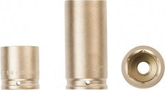 Ampco - 1/2" Drive 3/4" Standard Nonsparking Impact Socket - 6 Points - Caliber Tooling