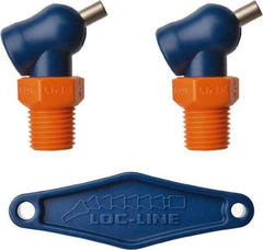 Loc-Line - 1/4" Hose Inside Diam x 5/32" Nozzle Diam, High-Pressure Coolant Hose Nozzle - NPT, for Use with Loc-Line Modular Hose System, 2 Pieces - Caliber Tooling