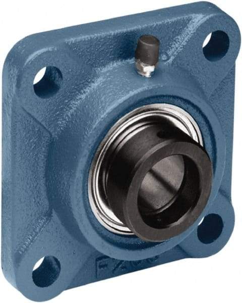 Tritan - 1-7/16" ID, 4.61" OAL x 2.1" OAH 4-Bolt Flange - 3,440 Lb Static Cap, 5,778 Lb Dyn Cap, 3.62" Btw Mnt Hole Ctrs, 0.83" Base-to-Ctr Ht, Cast Iron/Steel - Caliber Tooling