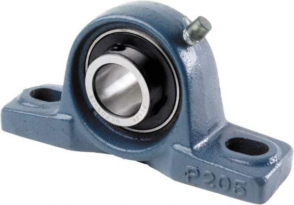 Tritan - 2-7/16" ID, 9.4882" OAL x 5.4331" OAH Pillow Block - 7,396 Lb Static Cap, 10,723 Lb Dyn Cap, 7.24" Btw Mnt Hole Ctrs, 2-3/4" Base-to-Ctr Ht, Cast Iron/Steel - Caliber Tooling