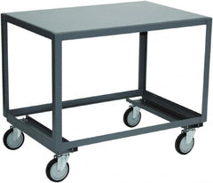 Jamco - Open Angle Frame Bottom Mobile Table - Steel, Gray, 48" Long x 24" Deep x 30" High - Caliber Tooling