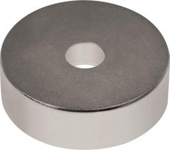 Mag-Mate - 3/4" Long x 3/4" Diam x 1/8" High, 1 Mounting Hole, 12 Poles, Ring Neodymium Rare Earth Holding Magnet - 8.2 Lb Average & 16.3 Lb Max Pull Force, 1/8 Mounting Hole, Through Hole Style, 180°F Max Operating Temp - Caliber Tooling