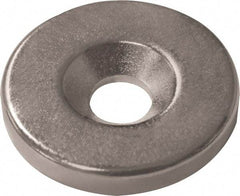 Mag-Mate - 3/4" Long x 3/4" Diam x 1/8" High, 1 Mounting Hole, 12 Poles, Ring Neodymium Rare Earth Holding Magnet - 8 Lb Average & 16 Lb Max Pull Force, M6 Mounting Hole, Countersunk Hole Style, 180°F Max Operating Temp - Caliber Tooling