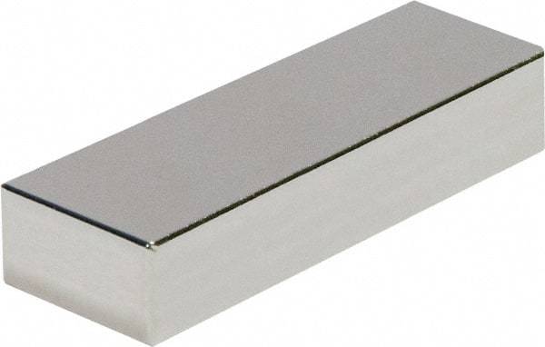 Mag-Mate - 1-1/2" Long x 1-1/2" Wide x 3/16" High, 35 Poles, Rectangular Neodymium Rare Earth Holding Magnet - 31.5 Lb Average & 62.1 Lb Max Pull Force, 180°F Max Operating Temp - Caliber Tooling