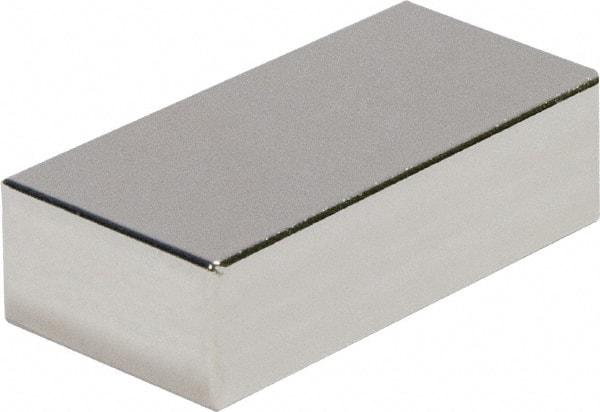 Mag-Mate - 1" Long x 1/2" Wide x 1/8" High, 11 Poles, Rectangular Neodymium Rare Earth Holding Magnet - 8.6 Lb Average & 17.1 Lb Max Pull Force, 180°F Max Operating Temp - Caliber Tooling