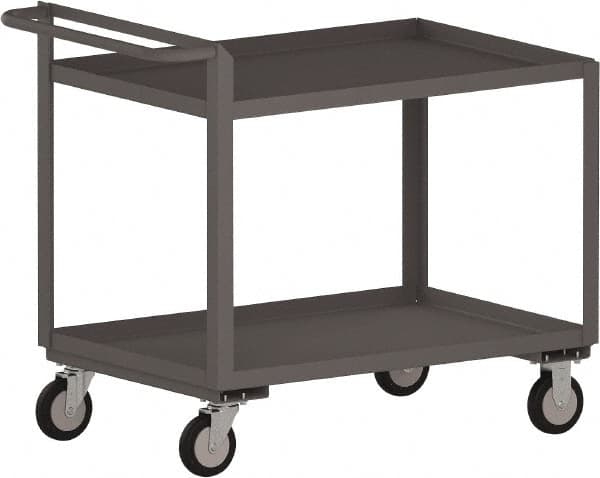 Jamco - 1,200 Lb Capacity, 30" Wide x 48" Long x 30" High Standard Utility Cart - 2 Shelf, Steel - Caliber Tooling