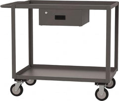 Jamco - 1,200 Lb Capacity, 24" Wide x 48" Long x 35" High Standard Utility Cart - 2 Shelf, Steel - Caliber Tooling