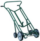 4-Wheel Drum Truck - 1000 lb Capacity - 10" Mold on rubber wheels forward - 6' Mold on rubber wheels back - Easy Handle - Caliber Tooling