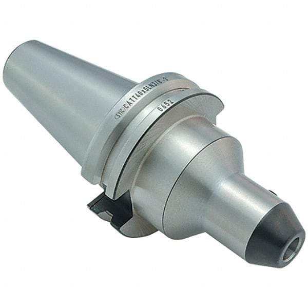 Techniks - CAT40 Dual Contact Taper 3/4 Hole End Mill Holder & Adapter - 1-3/4" Nose Diam, 3-1/2" Projection - Exact Industrial Supply