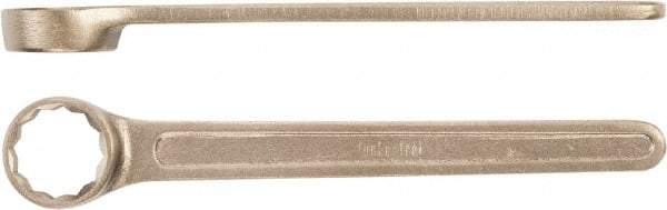 Ampco - 19/32" 12 Point Box Wrench - Single End, Aluminum Bronze, Plain Finish - Caliber Tooling