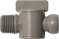 Loc-Line - 10 Piece, 1/2" ID Coolant Hose Male NPT Valve - Male to Female Connection, Acetal Copolymer Body, NPT, Use with Loc-Line Modular Hose Systems - Caliber Tooling