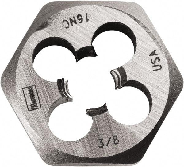 Irwin - 7/16-20 Thread, 1" Hex, Right Hand Thread, Hex Rethreading Die - Carbon Steel - Exact Industrial Supply