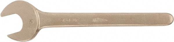 Ampco - 3-1/8" Nonsparking Standard Open End Wrench - Single End, Plain Finish - Caliber Tooling