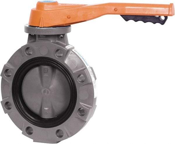 Hayward - 2" Pipe, Wafer Butterfly Valve - Lever Handle, ASTM D1784 Cell Class 12454 PVC Body, FPM Seat, 150 WOG, PVC Disc, Stainless Steel Stem - Caliber Tooling