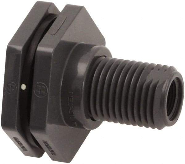 Hayward - 1" PVC Plastic Pipe Bulkhead Tank Adapter - Schedule 80, Socket x Socket End Connections - Caliber Tooling