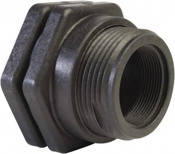 Hayward - 1-1/2" Polypropylene Plastic Pipe Bulkhead Tank Adapter - Schedule 80, Thread x Thread End Connections - Caliber Tooling