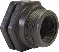 Hayward - 1-1/2" Polypropylene Plastic Pipe Bulkhead Tank Adapter - Schedule 80, Thread x Thread End Connections - Caliber Tooling