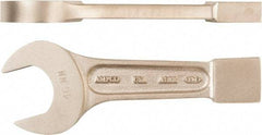 Ampco - 3-3/8" Nonsparking Standard Striking Open End Wrench - Single End, Plain Finish - Caliber Tooling