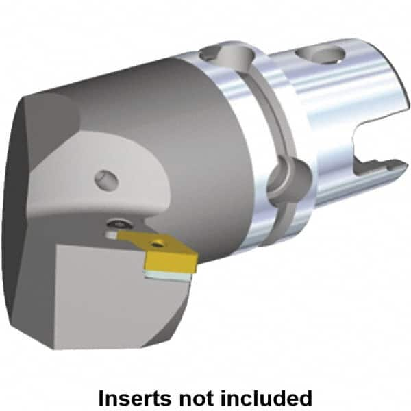 Kennametal - Left Hand Cut, Size KM40, DN.. Insert Compatiblity, Internal or External Modular Turning & Profiling Cutting Unit Head - 47mm Ctr to Cutting Edge, 65mm Head Length, Through Coolant, Series Kenlever - Caliber Tooling