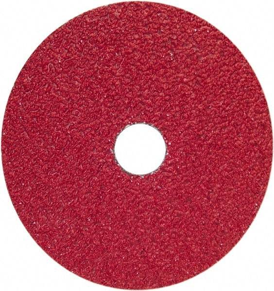 Norton - 9-1/8" Diam 7/8" Hole 24 Grit Fiber Disc - Very Coarse Grade, Ceramic Alumina - Caliber Tooling