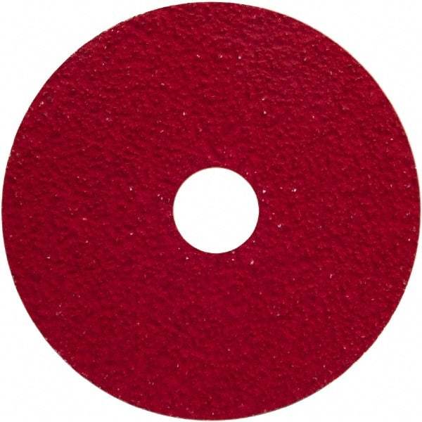 Norton - 4-1/2" Diam 7/8" Hole 24 Grit Fiber Disc - Very Coarse Grade, Ceramic Alumina - Caliber Tooling