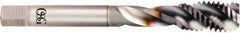 OSG - M22x2.50 Metric Coarse 4 Flute 6H Modified Bottoming Spiral Flute Tap - Powdered Metal, TiCN Finish, 140mm OAL, Right Hand Flute, Right Hand Thread, D7, Series 16500 - Caliber Tooling