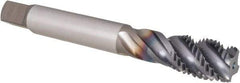 OSG - M20x2.50 Metric Coarse 4 Flute 6H Modified Bottoming Spiral Flute Tap - Powdered Metal, TiCN Finish, 140mm OAL, Right Hand Flute, Right Hand Thread, D7, Series 16500 - Caliber Tooling