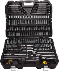 DeWALT - 204 Piece 1/4, 3/8 & 1/2" Drive Mechanic's Tool Set - Comes in Plastic Case - Caliber Tooling